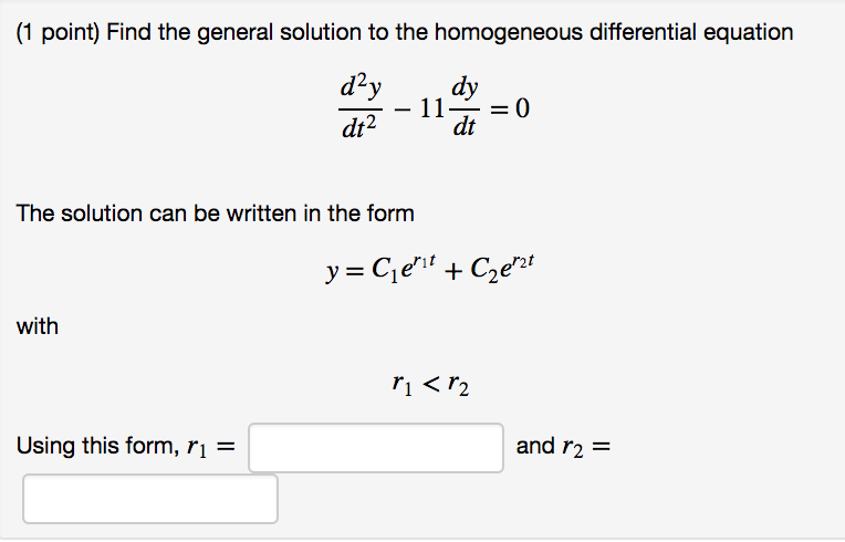 Solved 1 Point Find The General Solution To The