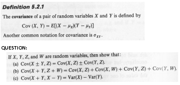 Solved The covariance of a pair of random variables X and Y | Chegg.com