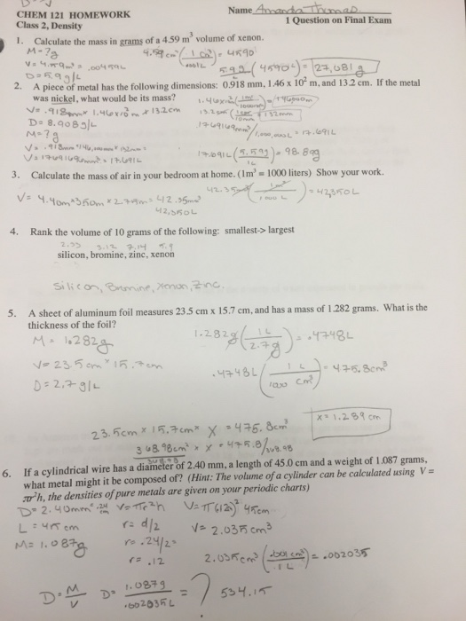 Solved Calculate the mass in grams of a 4.59 m^3 volume of | Chegg.com