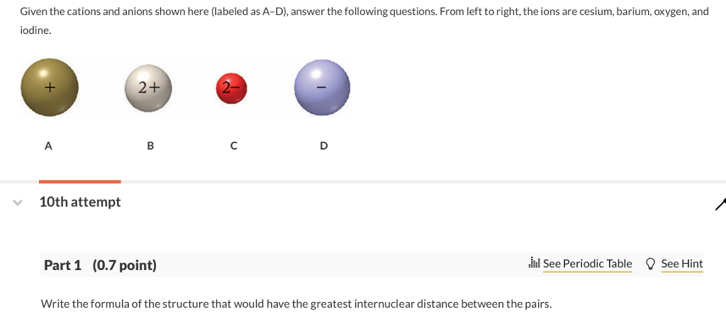 Solved: Given The Cations And Anions Shown Here (labeled A... | Chegg.com