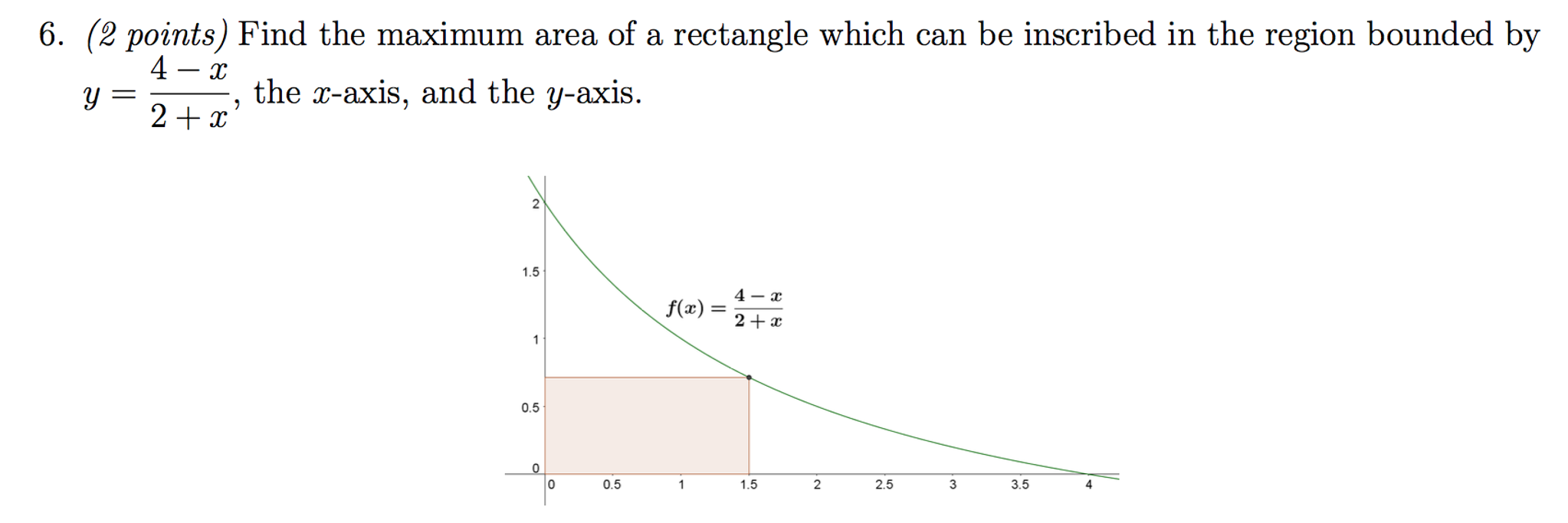 Solved Find the maximum area of a rectangle which can be