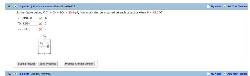Solved In the figure below, if C_1 = C_2 = 2C_3 = 20.4 mu F, | Chegg.com