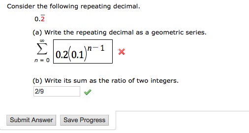 Solved Consider The Following Repeating Decimal. (a) Write | Chegg.com