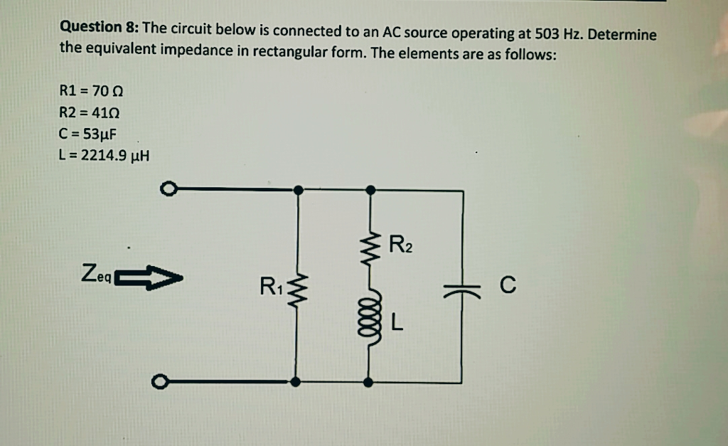 Solved The Circuit Below Is Connected To An AC Source | Chegg.com