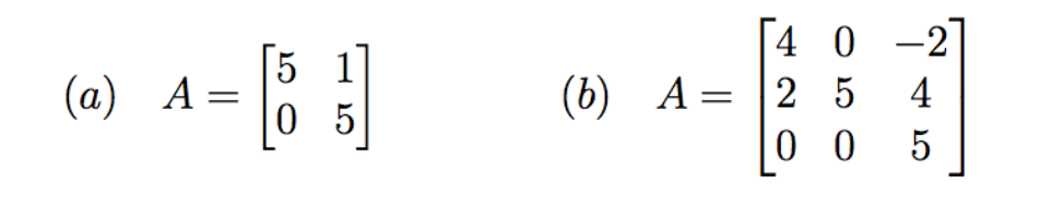 Solved Diagonalize the matrix, if possible: A = [5 1 0 5] | Chegg.com