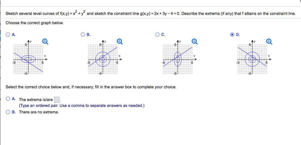 Solved Sketch Several Level Curves Of F X Y X 2 Y 2