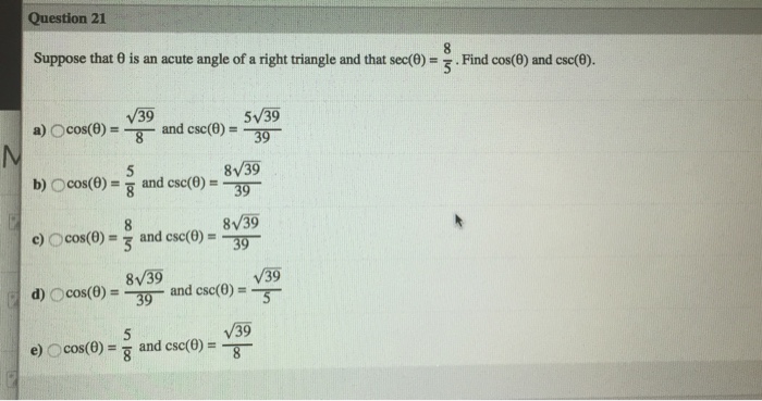 solved-suppose-that-theta-is-an-acute-angle-of-a-right-chegg