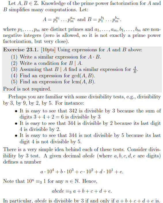 Solved Let A B Z Knowledge Of The Prime Power Chegg