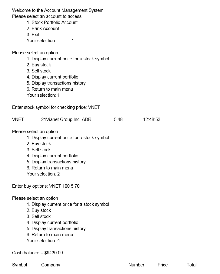 Solved Account Management System In this project, you will | Chegg.com