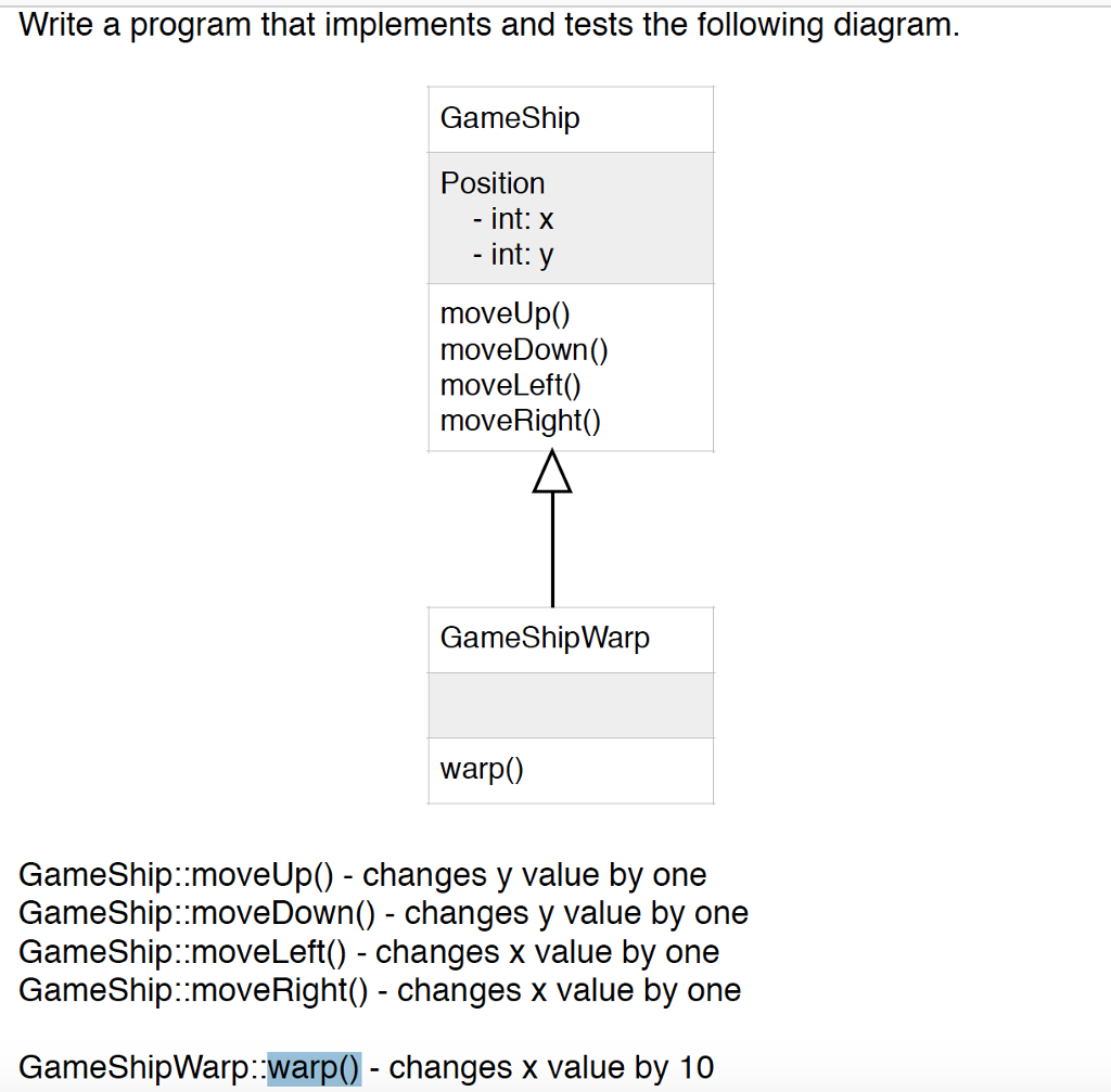 Solved Write a program that implements and tests the | Chegg.com
