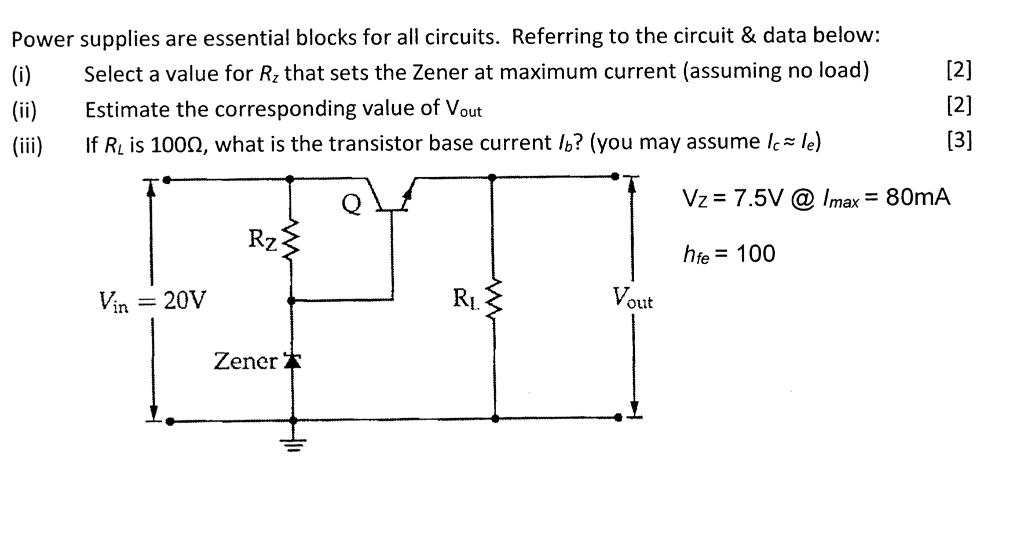 Solved Power supplies are essential blocks for all circuits. | Chegg.com