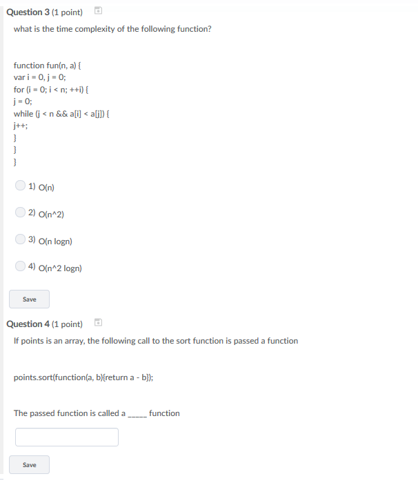 Solved Question 1 (1 point) The Javascript statement var a-D | Chegg.com