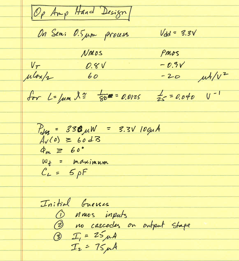 Op Amp Hand Notes.pdf Solved Homework 6: eee433 Redo the op-amp hand design found | Chegg.com