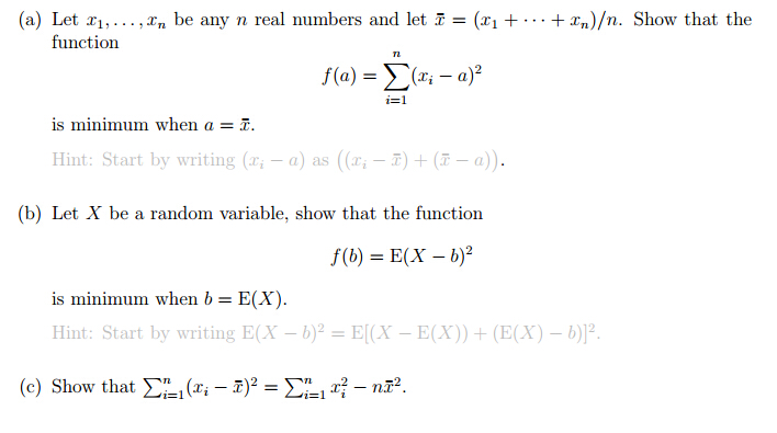 Solved Solve Parts (a), (b), And (c) Without Using Calculus | Chegg.com