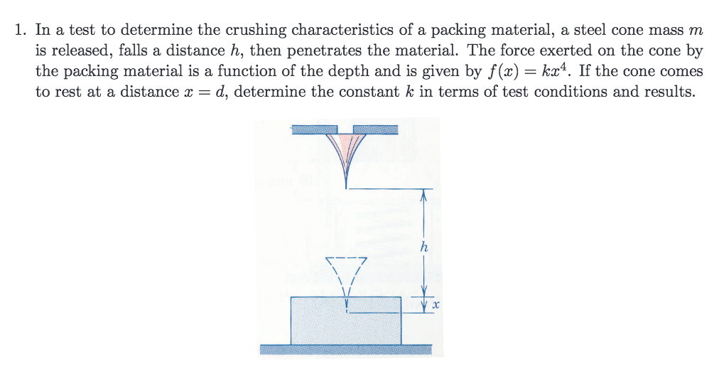 Solved In a test to determine the crushing characteristics