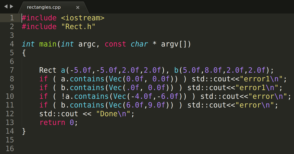 Solved Instructions Design a 2D rectangle class called Rect. | Chegg.com