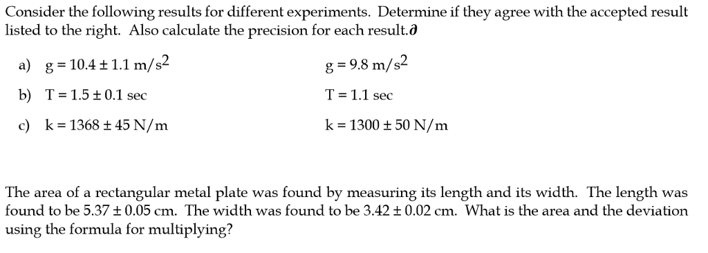 Solved Consider the following results for different | Chegg.com