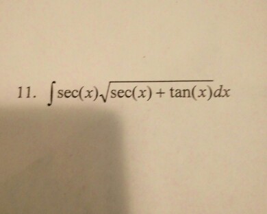 integral sec square x by root tan x