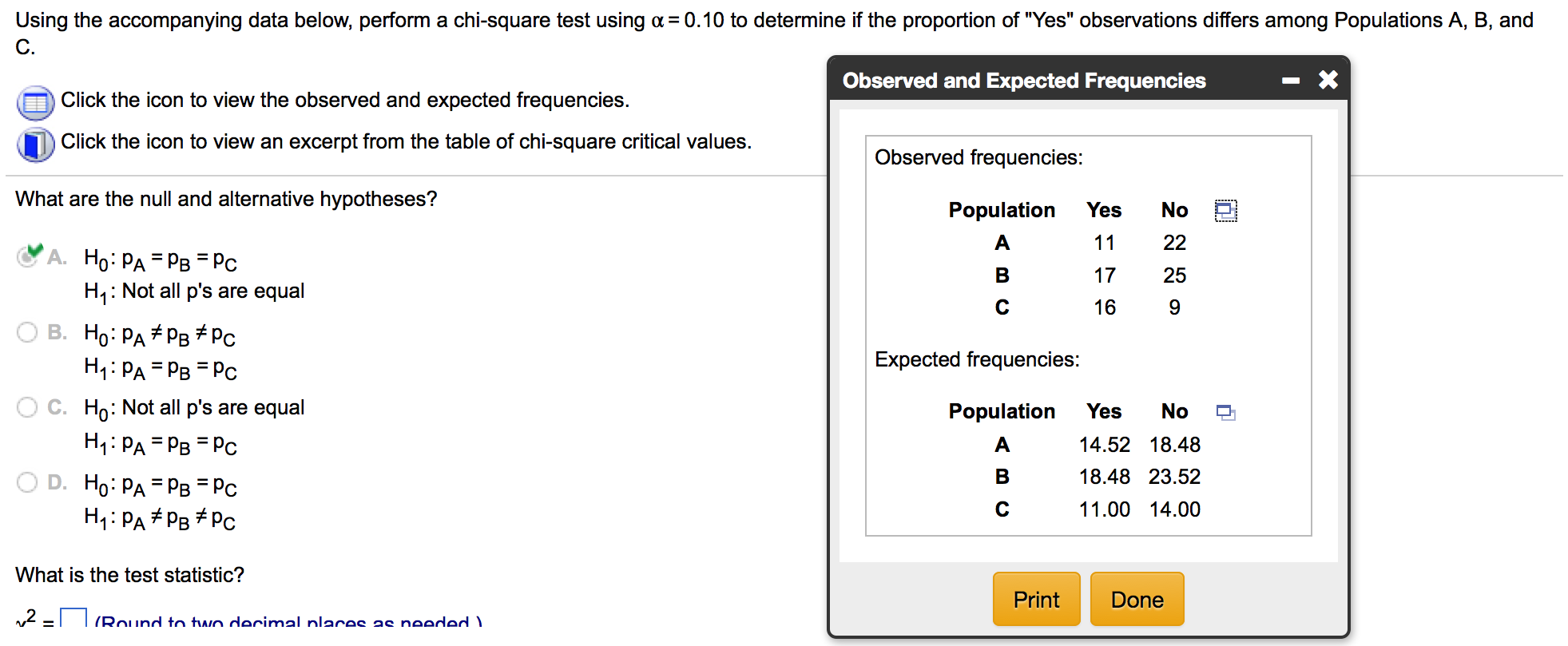 Solved Using The Accompanying Data Below, Perform A | Chegg.com