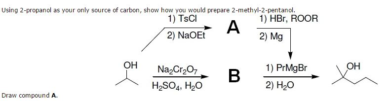 Solved Using 2-propanol as your only source of carbon, show | Chegg.com