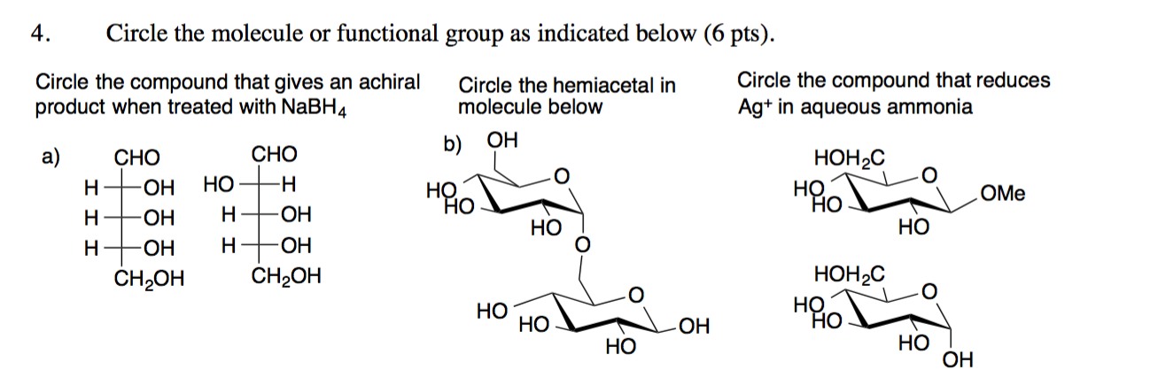 Solved Circle the molecule or functional group as indicated | Chegg.com