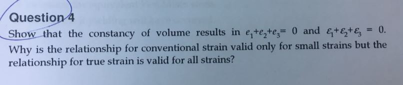 Solved show that the constancy of volume reesults in | Chegg.com
