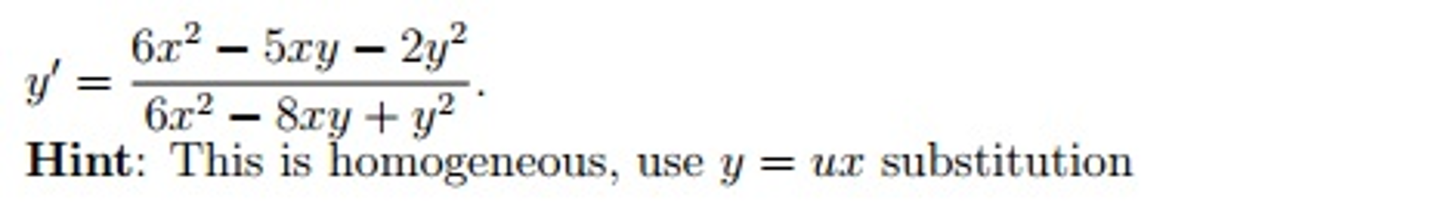 Solved Y 6x2 5xy 2y26x2 8xy Y2