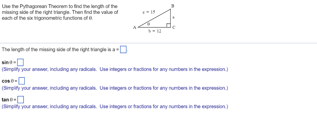 Solved Use The Pythagorean Theorem To Find The Length Of The | Chegg.com