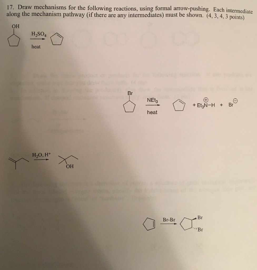 Solved Draw Mechanisms For The Following Reactions, Using | Chegg.com