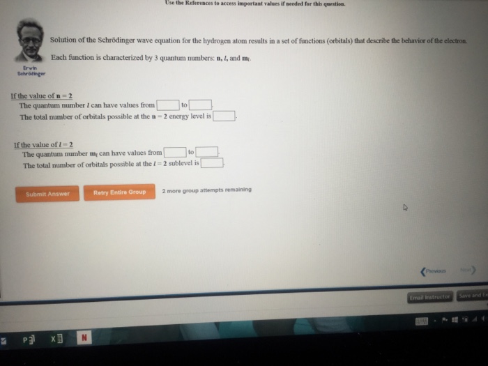 Solved Solution of the Schrodinger wave equation for the | Chegg.com