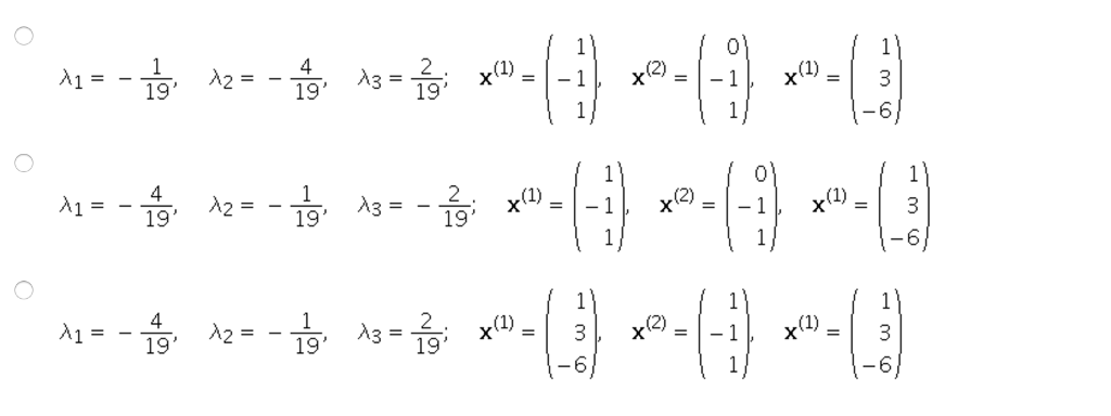 Solved Find all eigenvalues and eigenvectors of the given | Chegg.com