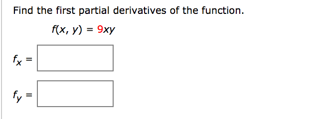 Solved Find the first partial derivatives of the function. | Chegg.com