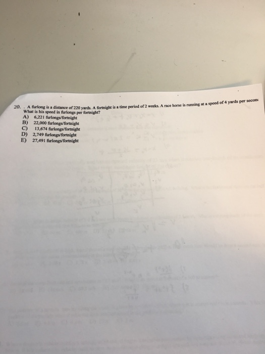 Solved A furlong is a distance of 220 yards. A fortnight is