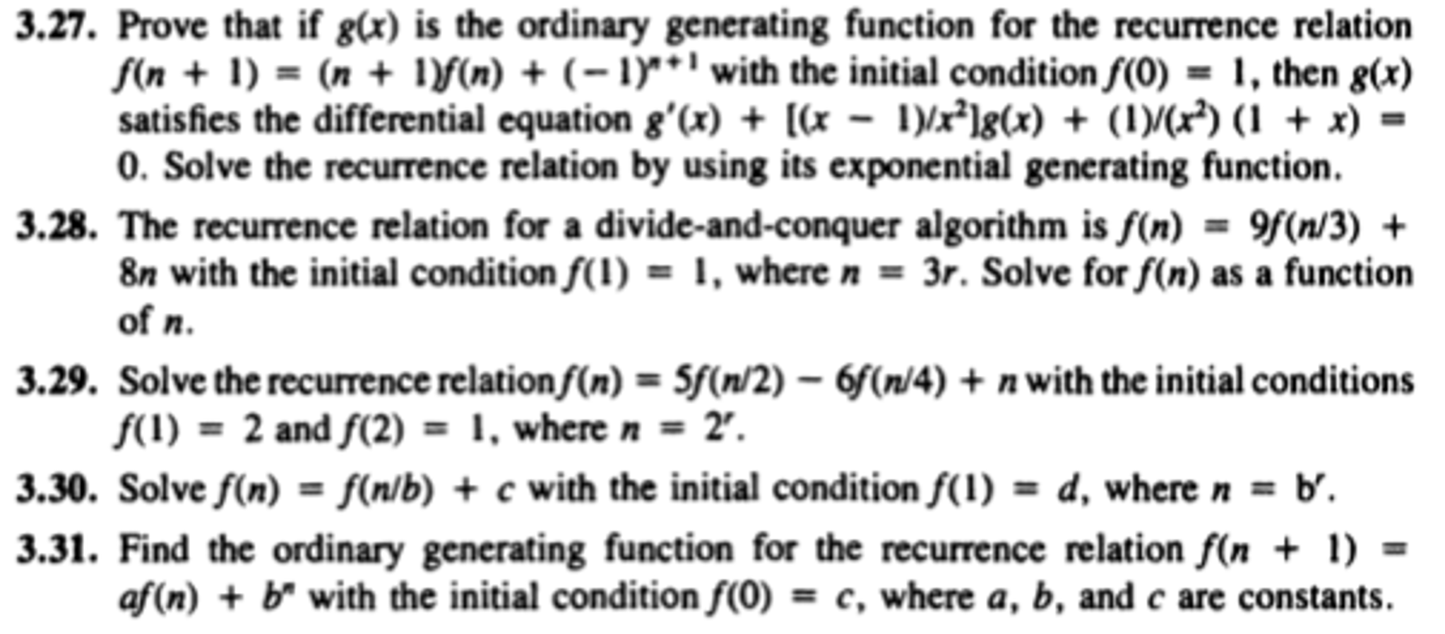 Ordinary Generating Function Format Prove that if g(x) is the ordinary generating | Chegg.com