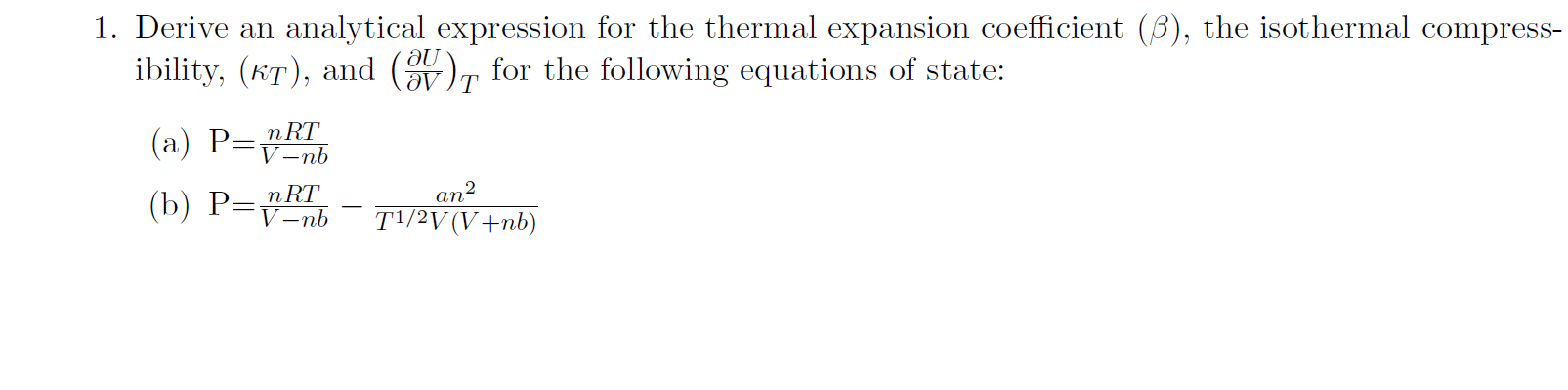 Derive an analytical expression for the thermal | Chegg.com