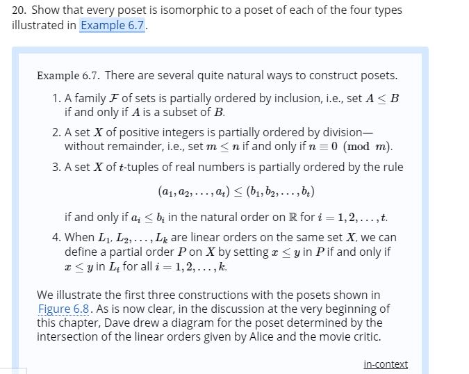 Intersection Poset Advanced math Archive | June 01 2017 | Chegg.com