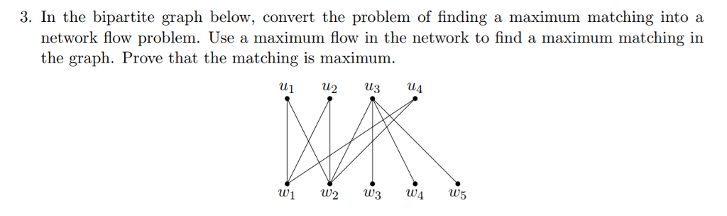 3. In the bipartite graph below, convert the problem | Chegg.com