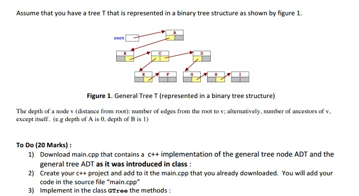 Solved Assume that you have a tree T that is represented in | Chegg.com