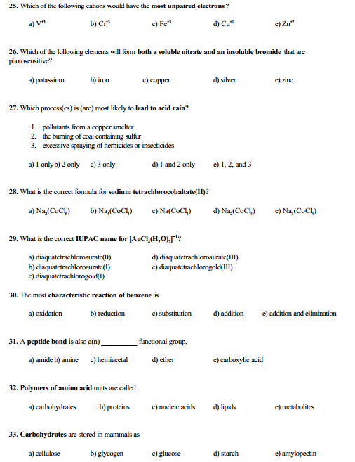 Which of the following cations would have the most | Chegg.com