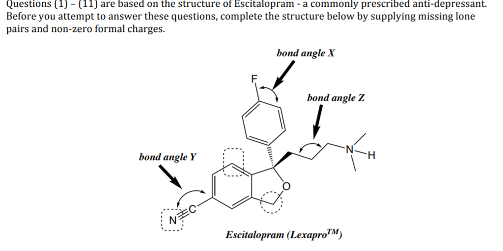 Solved Questions (1)- (11) are based on the structure of | Chegg.com