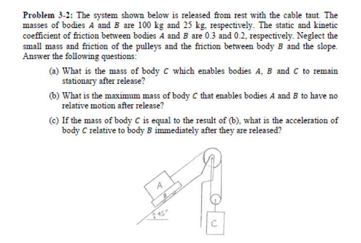 The system shown below is released from rest with the | Chegg.com