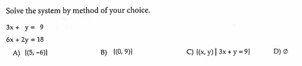 Solved Solve the system by method of your choice. 3x+y= 9 | Chegg.com