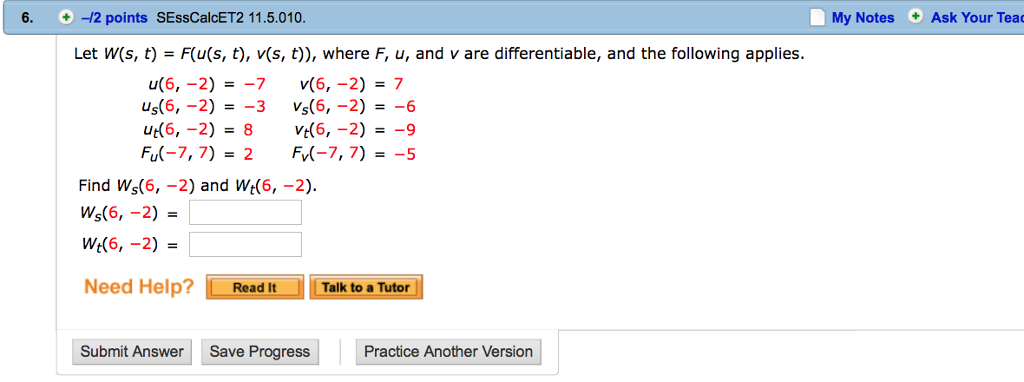 Solved Let W(s, T) = F(u(s, T), V(s, T)), Where F, U, And V | Chegg.com