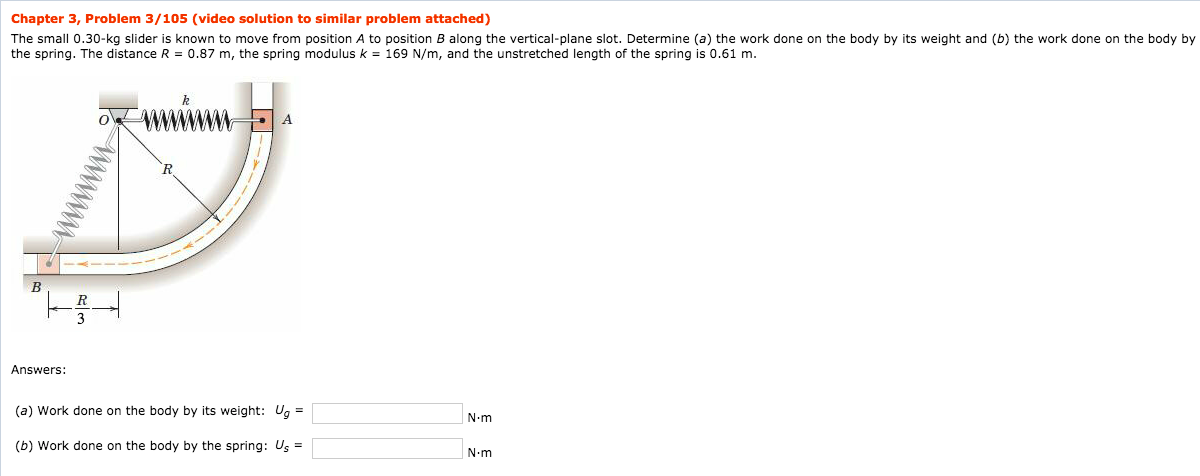 Solved The small 0.30-kg slider is known to move from | Chegg.com