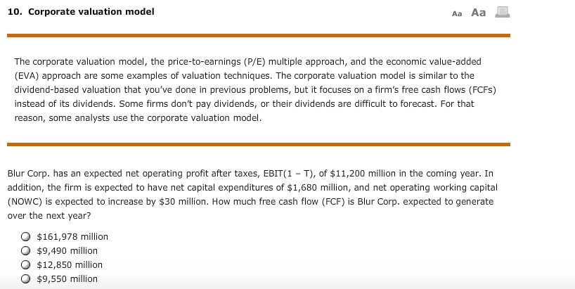 corporate valuation thesis