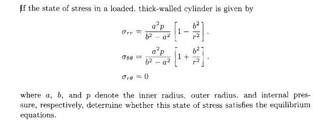 Solved 8.7 The internal equilibrium equations of a | Chegg.com