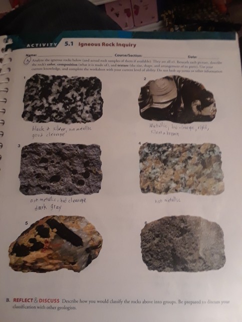 Solved 5.1 Igneous Rock Inquiry ACTIVITY Name: Dete Currer" | Chegg.com ...