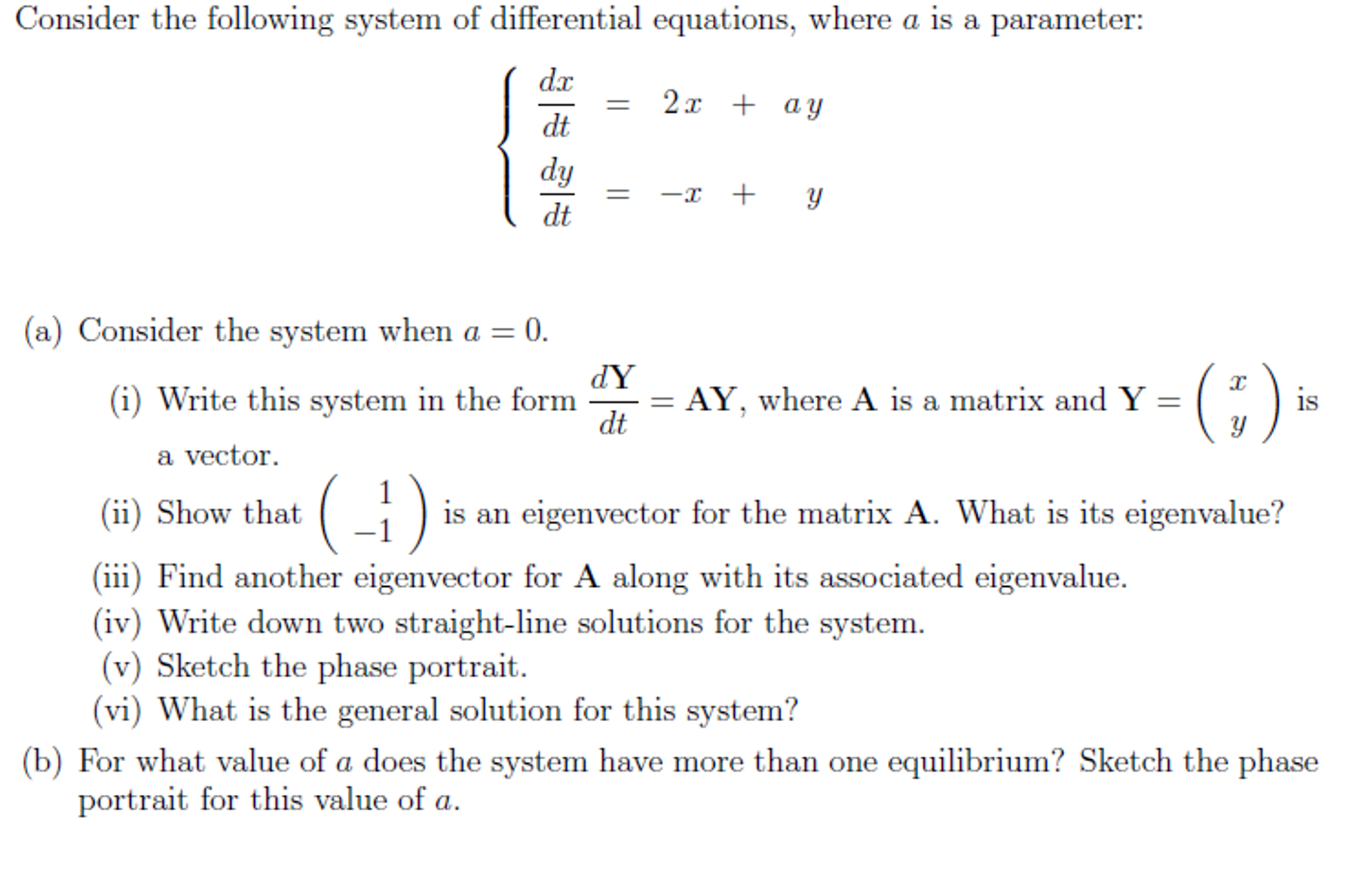 differential equation systems eigenvector