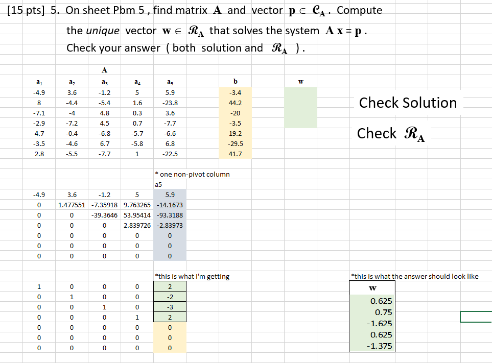 Solved Linear Algebra Use Excel or otherwise solve this | Chegg.com