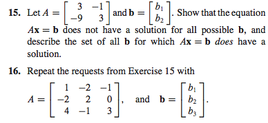 Solved The Equation Ax = B Is Consistent For Vectors B With | Chegg.com